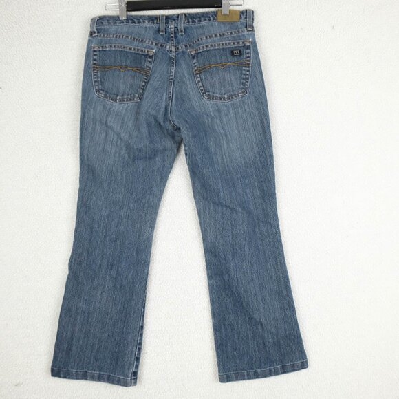 Ikeda Jeans Womens 30 700 Series Cropped Straight Leg Medium Wash Denim 90s Ple - Picture 4 of 11